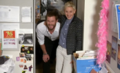 Chris Hemsworth e Ellen surpreendem fã no trabalho com direito a massagem e brinde de tequila