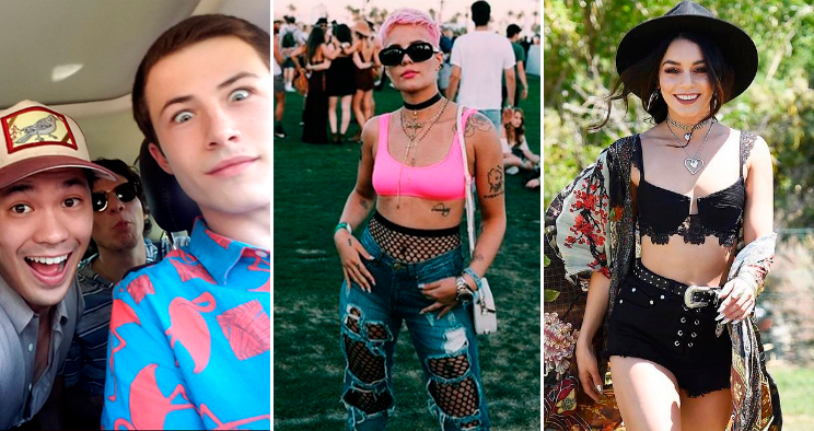 Elenco de “13 Reasons Why”, Vanessa Hudgens, Halsey e vários famosos arrasando no primeiro dia de Coachella!