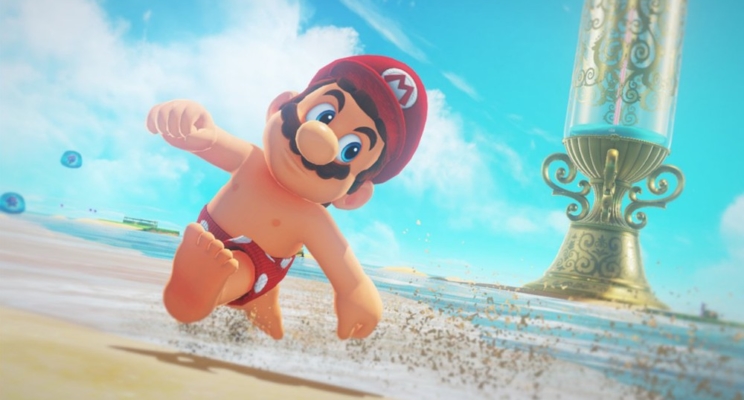 Mario aparece só de bermudinha em cena do novo jogo da Nintendo, o “Super Mario Odyssey”